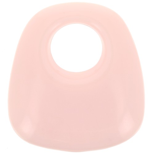23x21mm Opaque resin trapeze pendant - Light pink x1