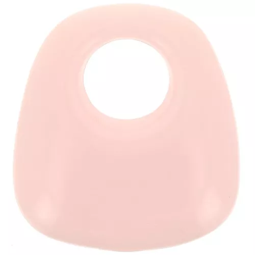 23x21mm Opaque resin trapeze pendant - Light pink x1