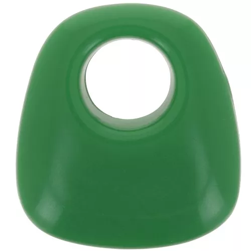 23x21mm Opaque resin trapeze pendant - Fir green x1
