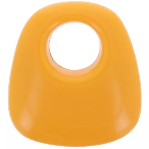 23x21mm Opaque resin trapeze pendant - Mandarin x1