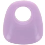 Pendentif trapèze en résine opaque 23x21 mm - Violet clair x1