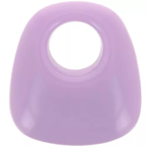 23x21mm Opaque resin trapeze pendant - Light violet x1