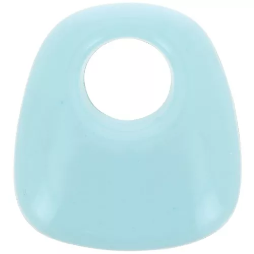 23x21mm Opaque resin trapeze pendant - Pastel blue x1