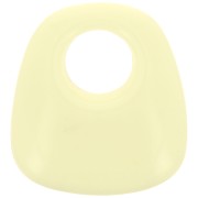 23x21mm Opaque resin trapeze pendant - Pale yellow x1|raw }}