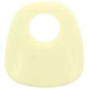 23x21mm Opaque resin trapeze pendant - Pale yellow x1