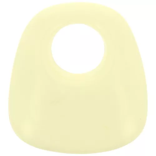 23x21mm Opaque resin trapeze pendant - Pale yellow x1