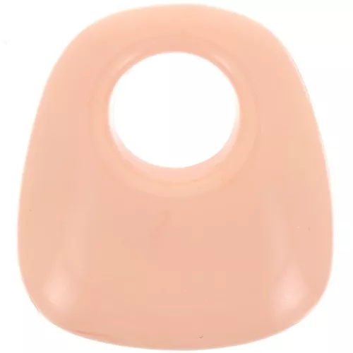 23x21mm Opaque resin trapeze pendant - Peach x1