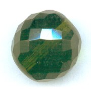Fire Polished faceted round bead 18mm Olivine x1