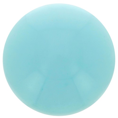 14mm Round opaque resin cabochon - Pastel blue x1
