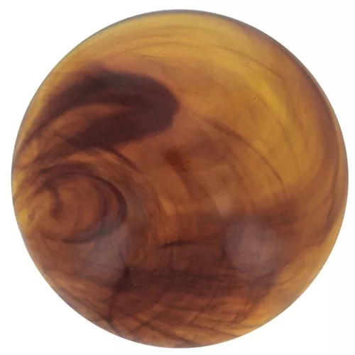 12 mm round cabochon in translucent resin - Marbled amber x1