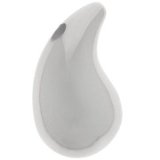 31x17mm acrylic rounded drop pendant - Silver x1|raw }}