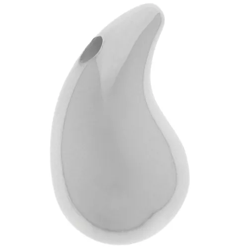 31x17mm acrylic rounded drop pendant - Silver x1