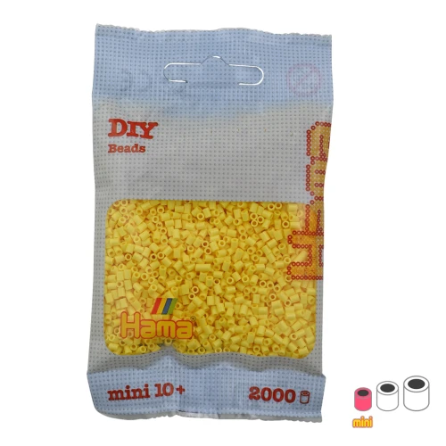 2.5mm Hama MINI beads - Light yellow (n°103) x2000