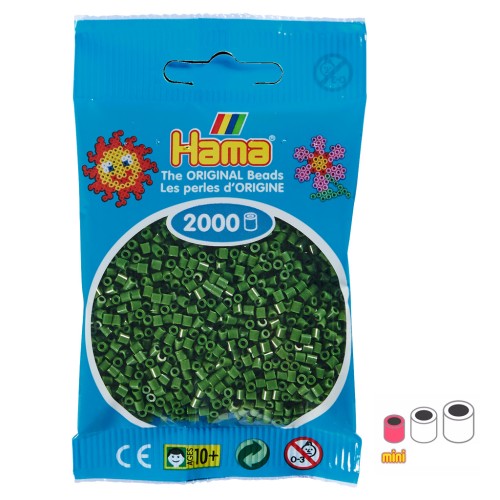 2.5mm Hama MINI beads - Forest green (n°102) x2000