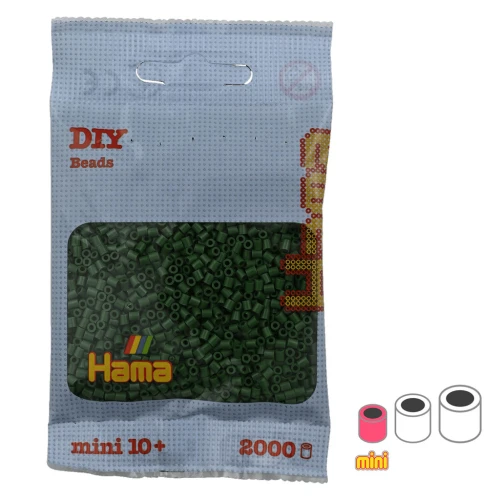2.5mm Hama MINI beads - Forest green (n°102) x2000