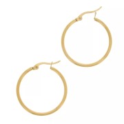 30mm 304 stainless steel round hoop - 2mm wire - Gold x20