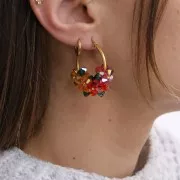 30mm 304 stainless steel round hoop - 2mm wire - Gold x20