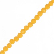Round faceted beads 4 mm - Opaque yellow x35cm|raw }}