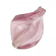 Silver foil twisted bead 25x15mm Light Amethyst x1|raw }}