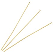 40x0.6mm 304L Stainless Steel Head Pins - Gold Tone x10