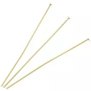 40x0.6mm 304L Stainless Steel Head Pins - Gold Tone x10