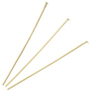 35x0.6mm 304L Stainless Steel Head Pins - Gold Tone x10