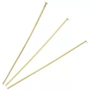 35x0.6mm 304L Stainless Steel Head Pins - Gold Tone x10