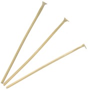 20x0.6mm 304L Stainless Steel Head Pins - Gold Tone x10