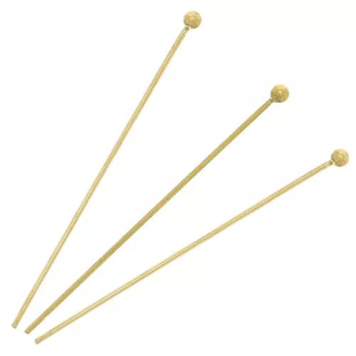 40x0.7mm 304L Stainless Steel Ball pins - Gold x10
