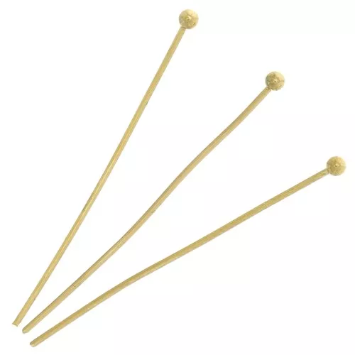 35x0.7mm 304L Stainless Steel Ball pins - Gold x10