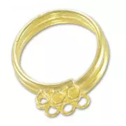Ring 9 loops Gold tone x1
