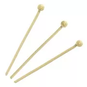 20x0.7mm 304L Stainless Steel Ball pins - Gold x10