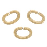 3x2x0.5mm Stainless steel 304L oval jumprings open Gold x100|raw }}
