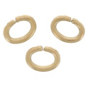 4x3x0.7mm 304L stainless steel oval jumprings open - Gold x100|raw }}