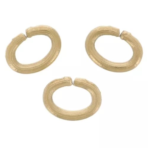 4x3x0.7mm 304L stainless steel oval jumprings open - Gold x100