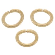 5x4x0.8mm Stainless steel 304L oval jumprings open - Gold x100|raw }}