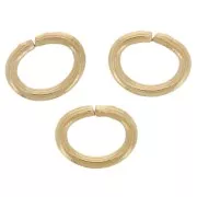 5x4x0.8mm Stainless steel 304L oval jumprings open - Gold x100