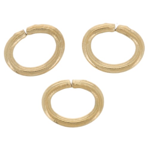 5x4x0.8mm Stainless steel 304L oval jumprings open - Gold x100