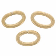 6x4x1mm Stainless steel 304L oval jumprings open - Gold x100|raw }}