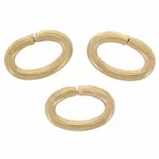 6x4x1mm Stainless steel 304L oval jumprings open - Gold x100