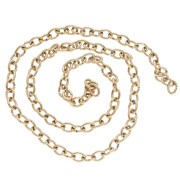6x4x1mm Stainless steel 304L oval jumprings open - Gold x100