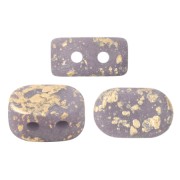 4x6mm Lipsi® Glass beads by Puca® - Opaque Amethyst Mat Splash x10g|raw }}