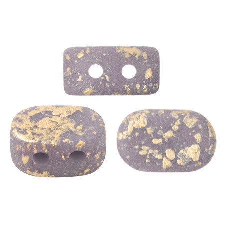 4x6mm Lipsi® Glass beads by Puca® - Opaque Amethyst Mat Splash x10g