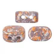 4x6mm Lipsi® Glass beads by Puca® - Opaque Amethyst Tweedy x10g