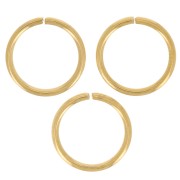 10x1mm 304L stainless steel jumprings open - Gold x50