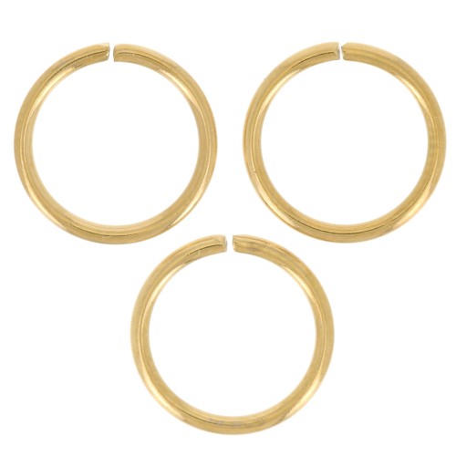 10x1mm 304L stainless steel jumprings open - Gold x50