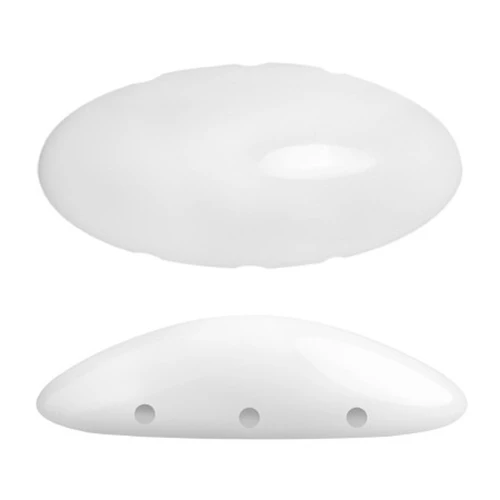 20x10mm Athos 3D 3 holes® by Puca® - Opaque White x1
