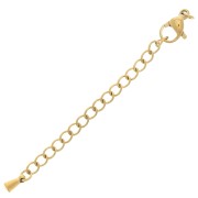 10mm 304L stainless steel lobster clasp extension chain and drop - Gold x1