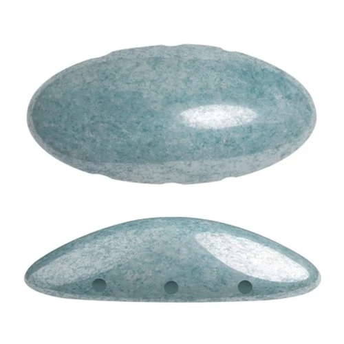 20x10mm Athos 3D 3 holes® by Puca® - Opaque Blue Ceramic Look x1