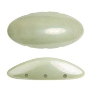 20x10mm Athos 3D 3 holes® by Puca® - Opaque Light Green Ceramic Look x1